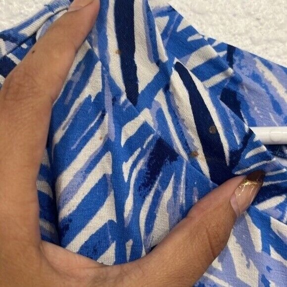 Lilly Pulitzer Lowe Lapis Blue Costa Med Engineered Dolman Sleeve Dress - Picture 3 of 5